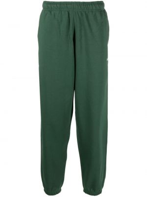 Pantaloni sport cu broderie Nike verde