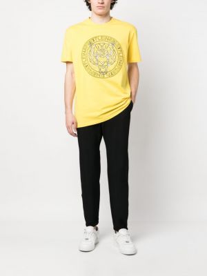 T-shirt mit print mit tiger streifen Plein Sport gelb