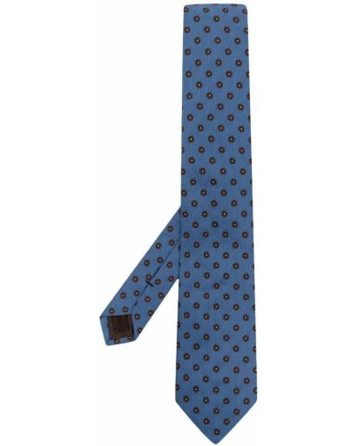 Corbata con bordado de flores Church's azul