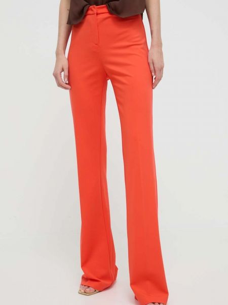 Spodnie z wysoką talią Pinko pomarańczowe