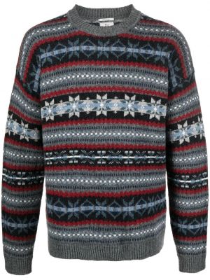 Pull en tricot col rond Woolrich gris