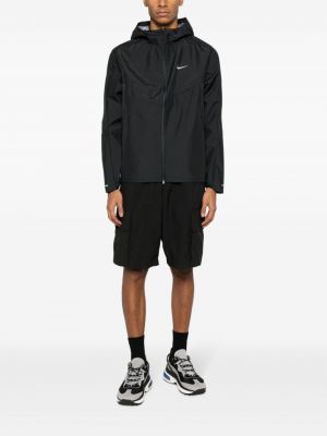Větrovka s kapucí s potiskem Nike černá