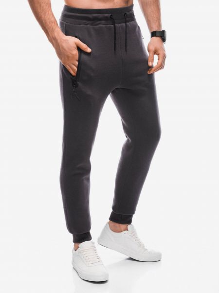 Sportovní kalhoty na zip Edoti šedé
