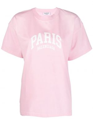 Priliehavé tričko Balenciaga ružová