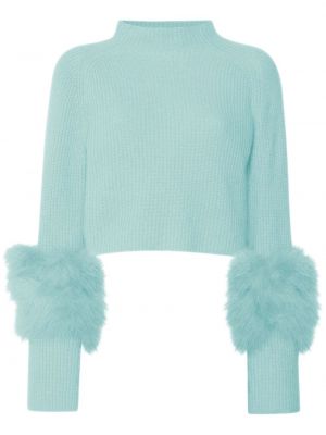 Sweter w piórka Lapointe niebieski