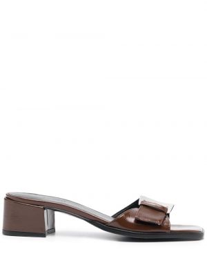 Vlnené kožené sandále Paloma Wool hnedá
