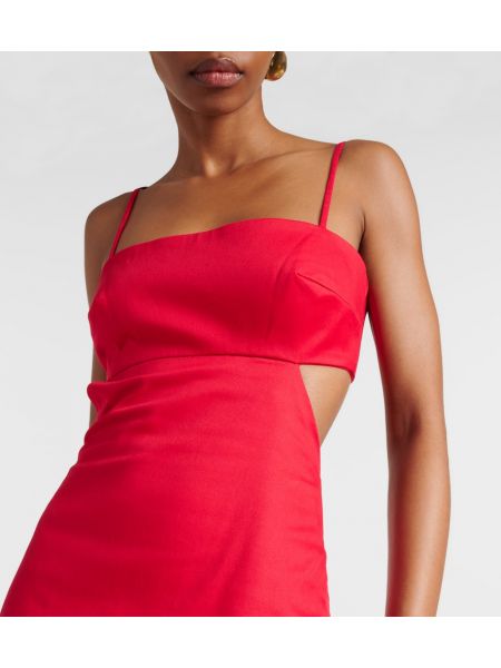 Памучна макси рокля Adriana Degreas червено