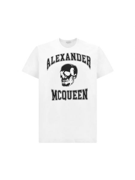 Koszulka z nadrukiem Alexander Mcqueen biała