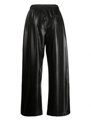 Pantalon en cuir large en imitation cuir B+ab noir