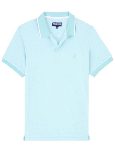 Памучна поло тениска бродирана Vilebrequin синьо