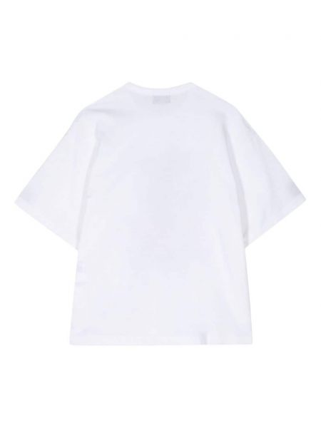 Koszulka bawełniana z nadrukiem Kolor biała