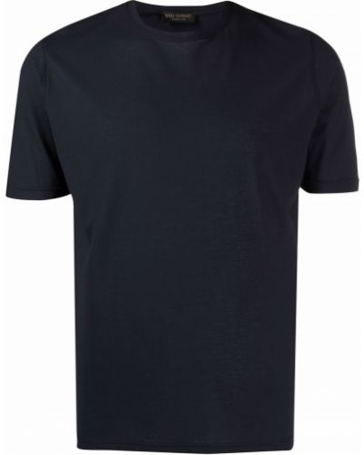 T-shirt con scollo tondo Dell'oglio blu