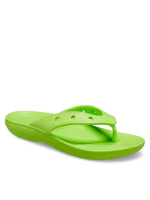 Flip flopi Crocs zaļš