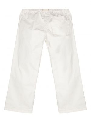 Kalhoty s výšivkou Mm6 Maison Margiela bílé