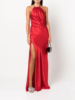Plisuotas vakarinė suknelė Michelle Mason raudona