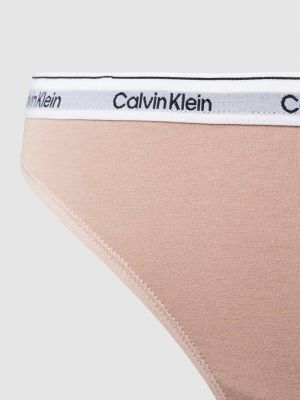 Stringi w jednolitym kolorze Calvin Klein Underwear różowe