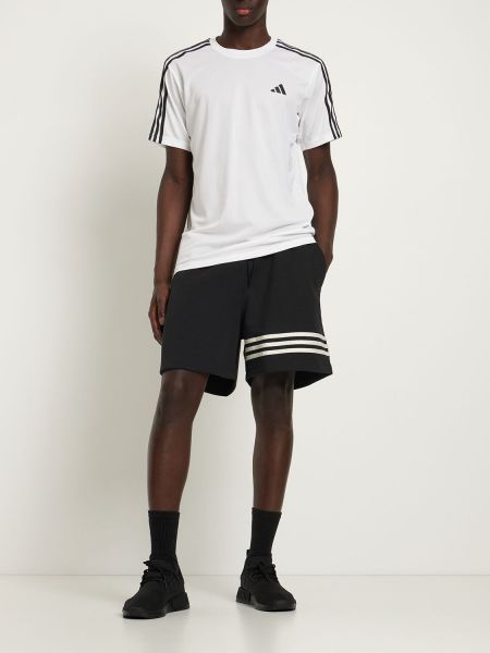 Svītrainas t-krekls Adidas Performance balts