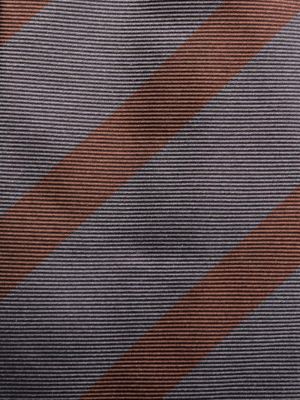 Cravate en soie à rayures Lardini gris