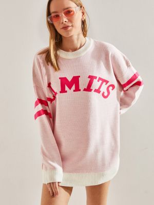 Oversize džemperis ar apdruku Bianco Lucci