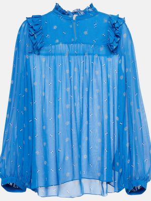 Bluză cu model floral Dorothee Schumacher albastru