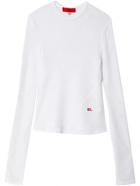 Langærmet t-shirt Eckhaus Latta hvid