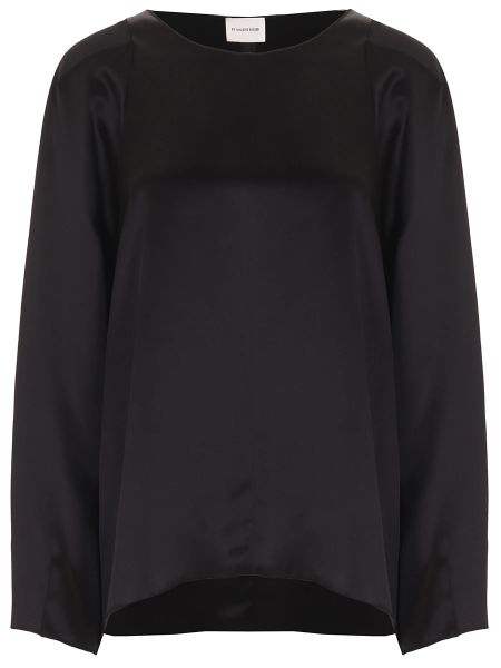 Атласная блузка By Malene Birger черная