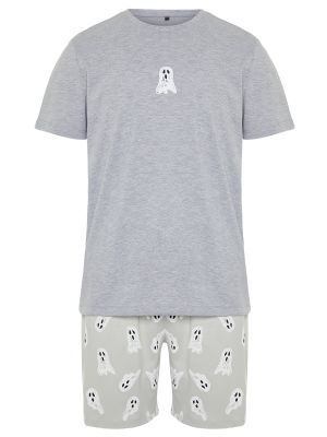 Dzianinowa piżama z nadrukiem Trendyol