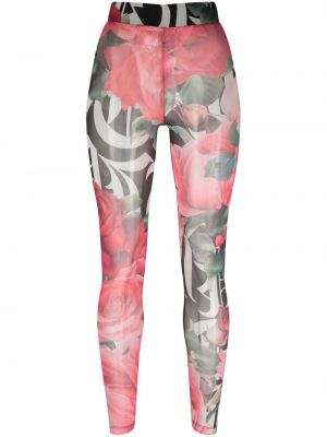 Floral leggings Philipp Plein rosa