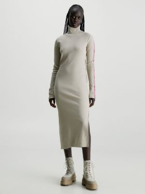 Платье Calvin Klein бежевое