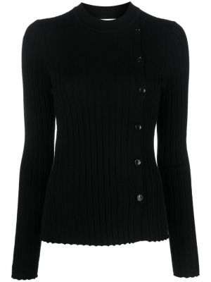Вълнен пуловер Loulou Studio черно