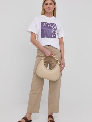 Бавовняна футболка Max&co, фіолетова
