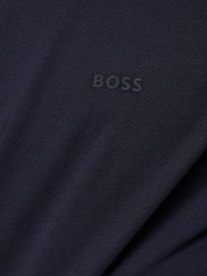 Памучна тениска от джърси Boss черно