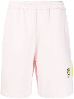 Shorts de sport en coton à imprimé Barrow rose