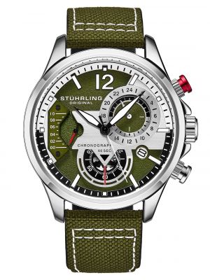 Часы с хронографом Stuhrling зеленые