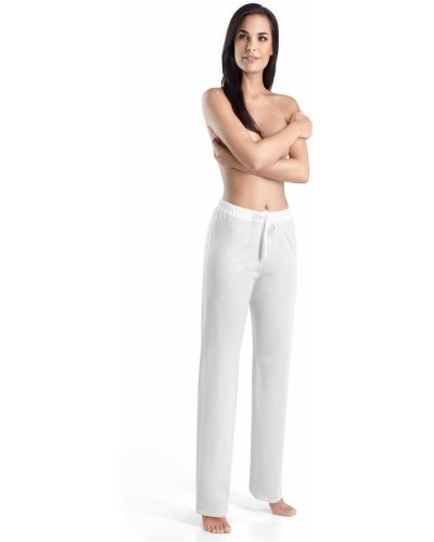 Pantalon en coton Hanro blanc