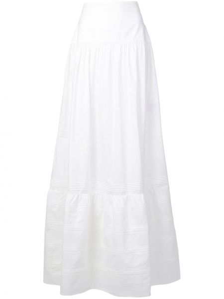 Dlouhá sukně s vysokým pasem na zip s volány Calvin Klein 205w39nyc - bílá