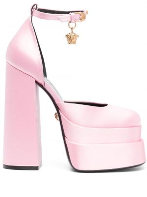Полуотворени обувки на платформе Versace Pre-owned розово