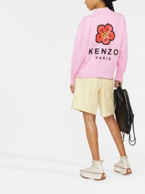 Oversized mustriline lilleline kardigan Kenzo roosa