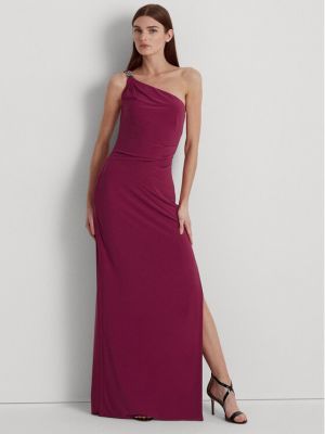 Slim fit estélyi ruha Lauren Ralph Lauren rózsaszín