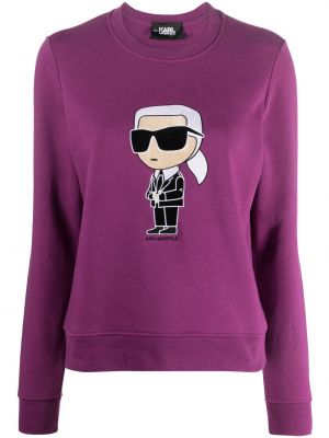 Puuvilla collegepaita Karl Lagerfeld violetti