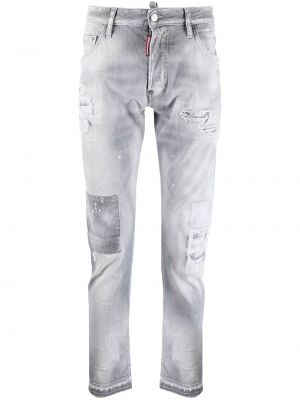 Rippet lav midje stretch jeans Dsquared2 grå