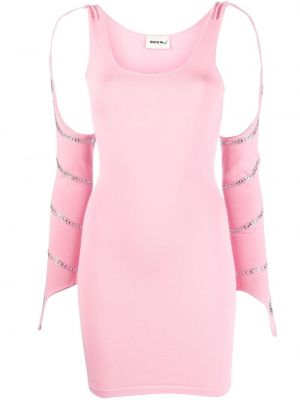Плетена мини рокля Seen Users розово