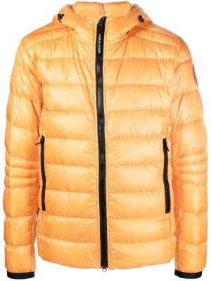 Πουπουλένιο μπουφάν με κουκούλα Canada Goose πορτοκαλί