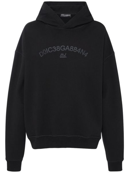 Chemise à capuche en jersey Dolce & Gabbana noir
