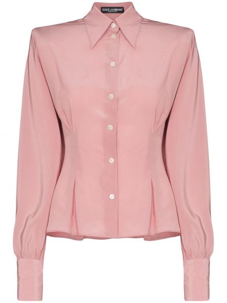 Camisa con botones Dolce & Gabbana rosa
