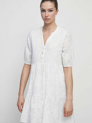 Sukienka mini bawełniana Medicine biała