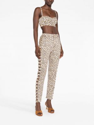 Skinny jeans mit print mit leopardenmuster Rabanne