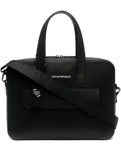 Τσάντα laptop με σχέδιο Emporio Armani μαύρο