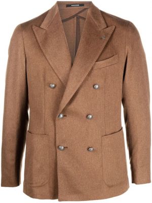 Kashmir lang blazer Tagliatore brun