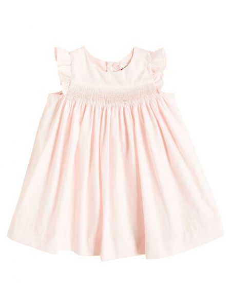 Ruffle bomull dress for jenter Bonpoint rosa